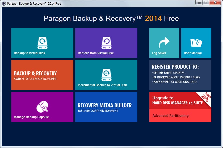 Paragon Backup & Recovery 2014