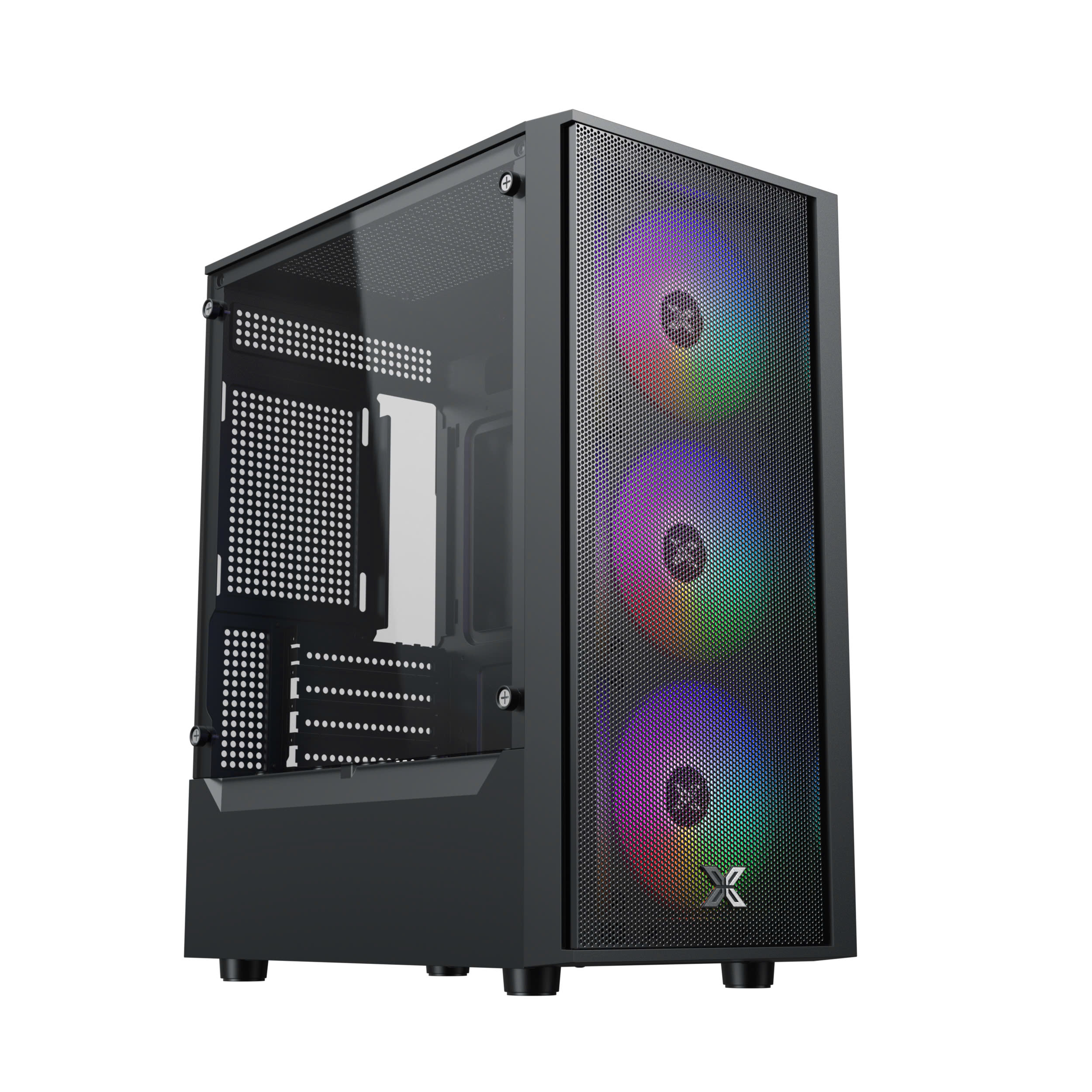 Vỏ Case Xigmatek MYX Air 3F EN45967 (Matx, 3 fan RGB, Màu Đen) - Ảnh 2