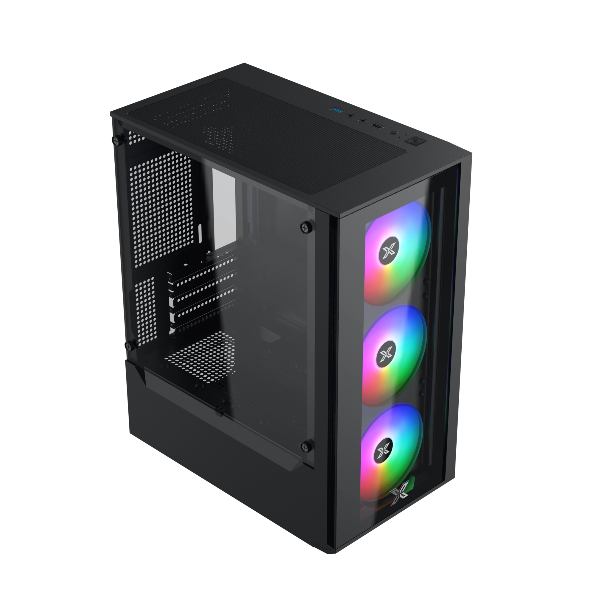 Vỏ Case Xigmatek MYX Air 3F EN45967 (Matx, 3 fan RGB, Màu Đen)