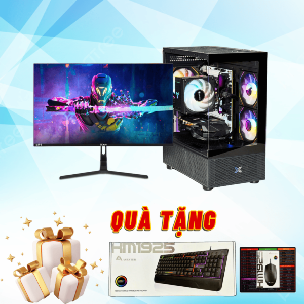Trọn bộ: Case B760M-K/ Chip i5 13400F/ Ram 16GB/ NVME 256GB/ GTX 1660 6GB (Wifi + Bluetooth)/ Màn hình 24inch FHD 75Hz