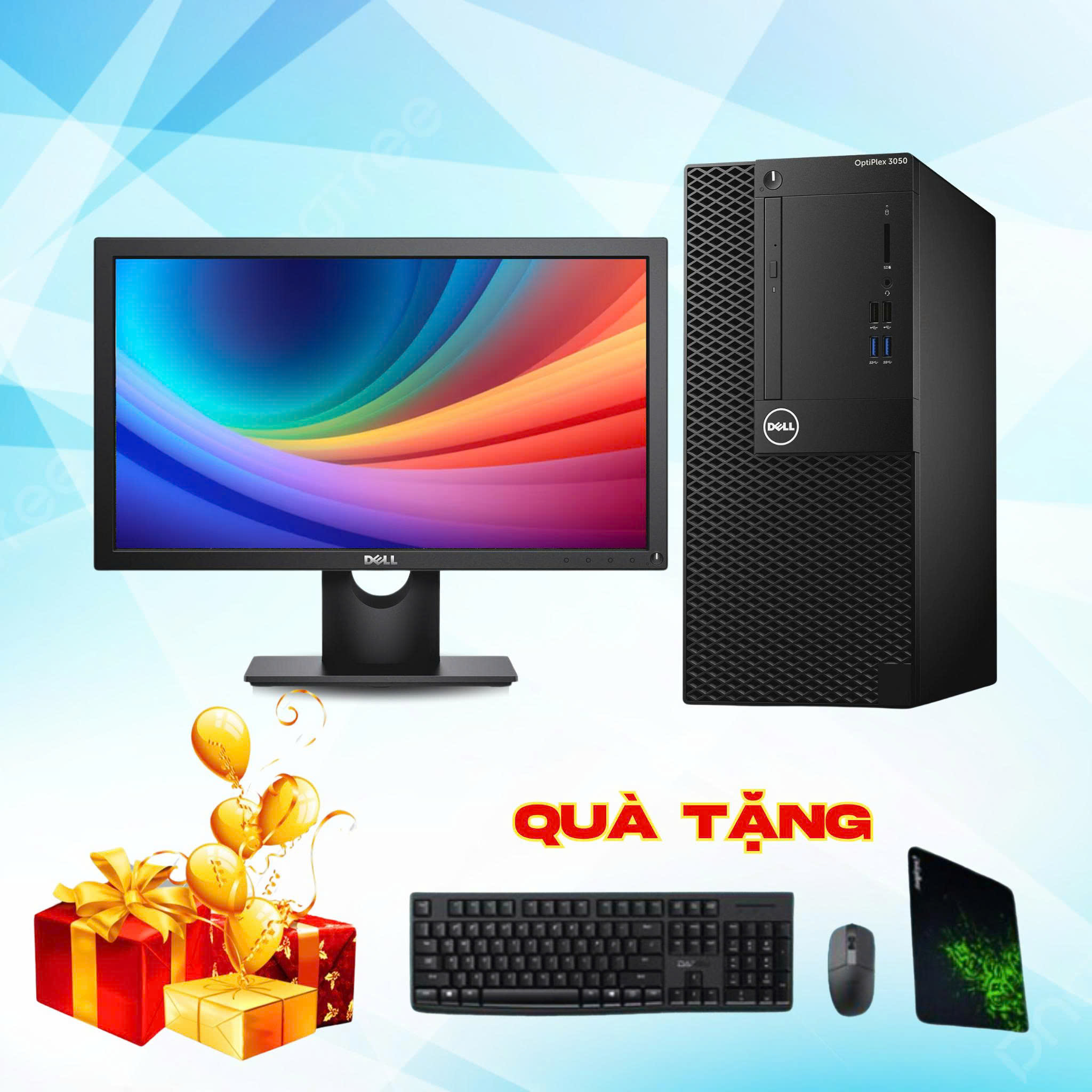 Trọn Bộ DELL 3050MT: Chip i7 7700/ Ram 8GB/ SSD 240GB/ Màn hình 22inch